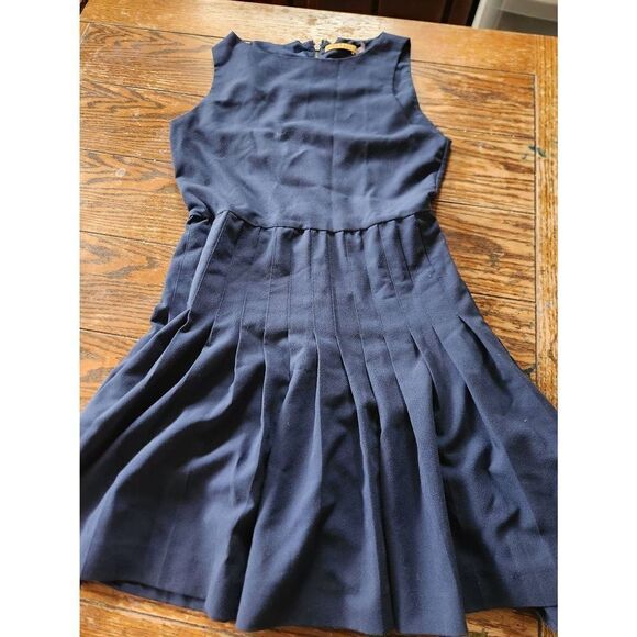 Alice+Olivia blue sleeveless drop waist dress sz Small - Picture 1 of 5